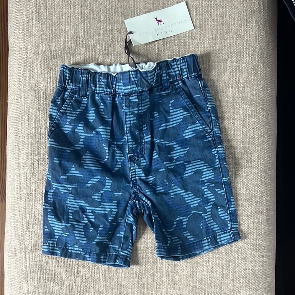 Stella McCartney Blue Camo Kids Shorts- 24m boys